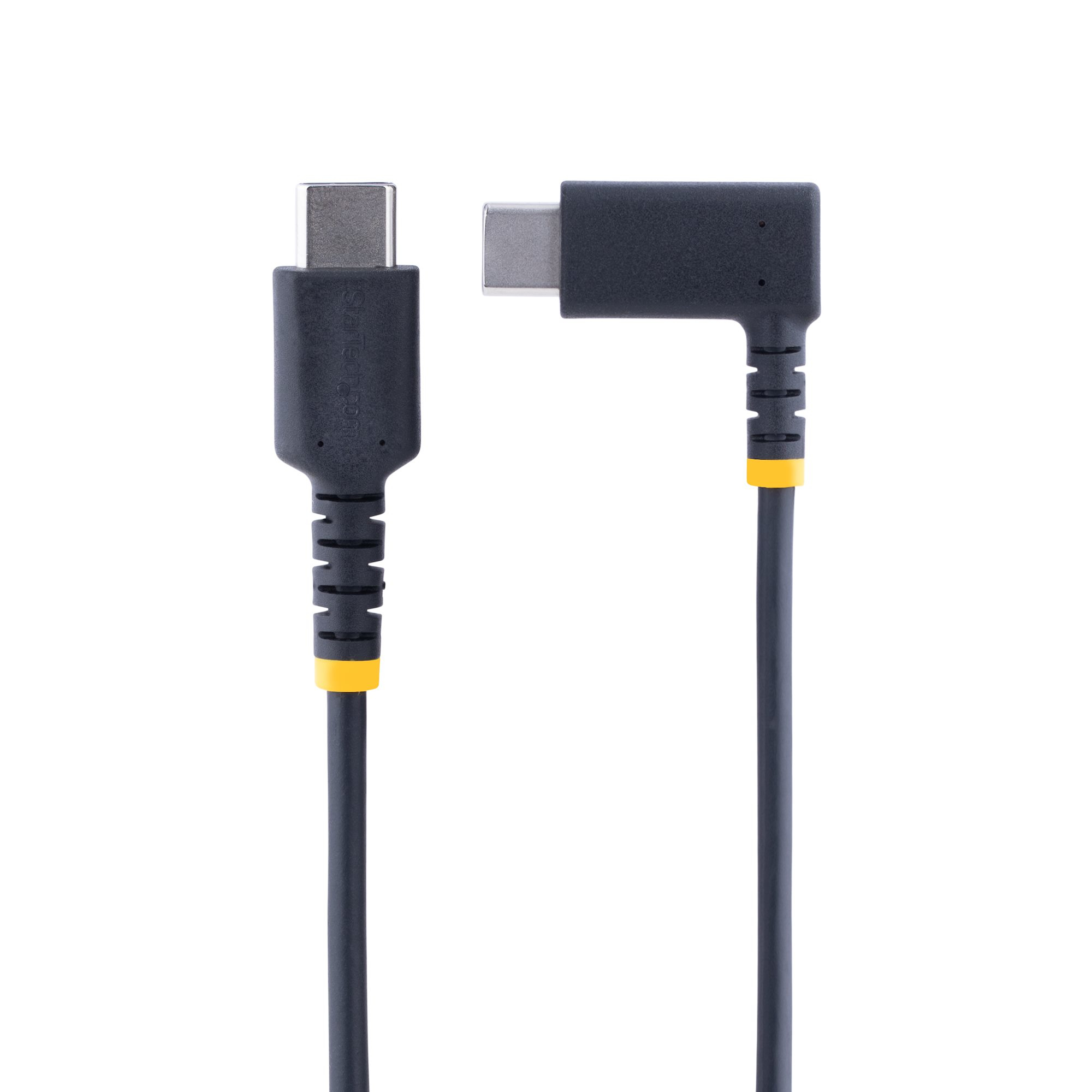 Image of StarTech.com 6in (15cm) USB C Charging Cable Right Angle - 60W PD...