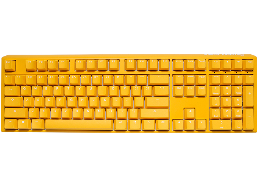 Image of Ducky One 3 keyboard USB UK International Yellow