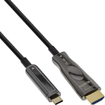 InLine USB Display AOC Cable, USB-C male to HDMI male (DP Alt Mode), 50m