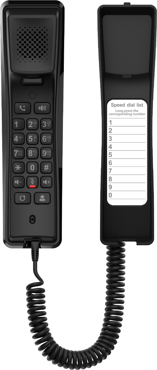 h2u-black Fanvil H2U V2 IP Hotel Phone in Black