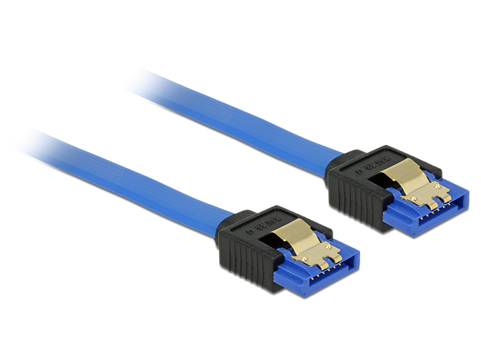 Image of DeLOCK 84979 SATA cable 0.5 m SATA 7-pin Black, Blue