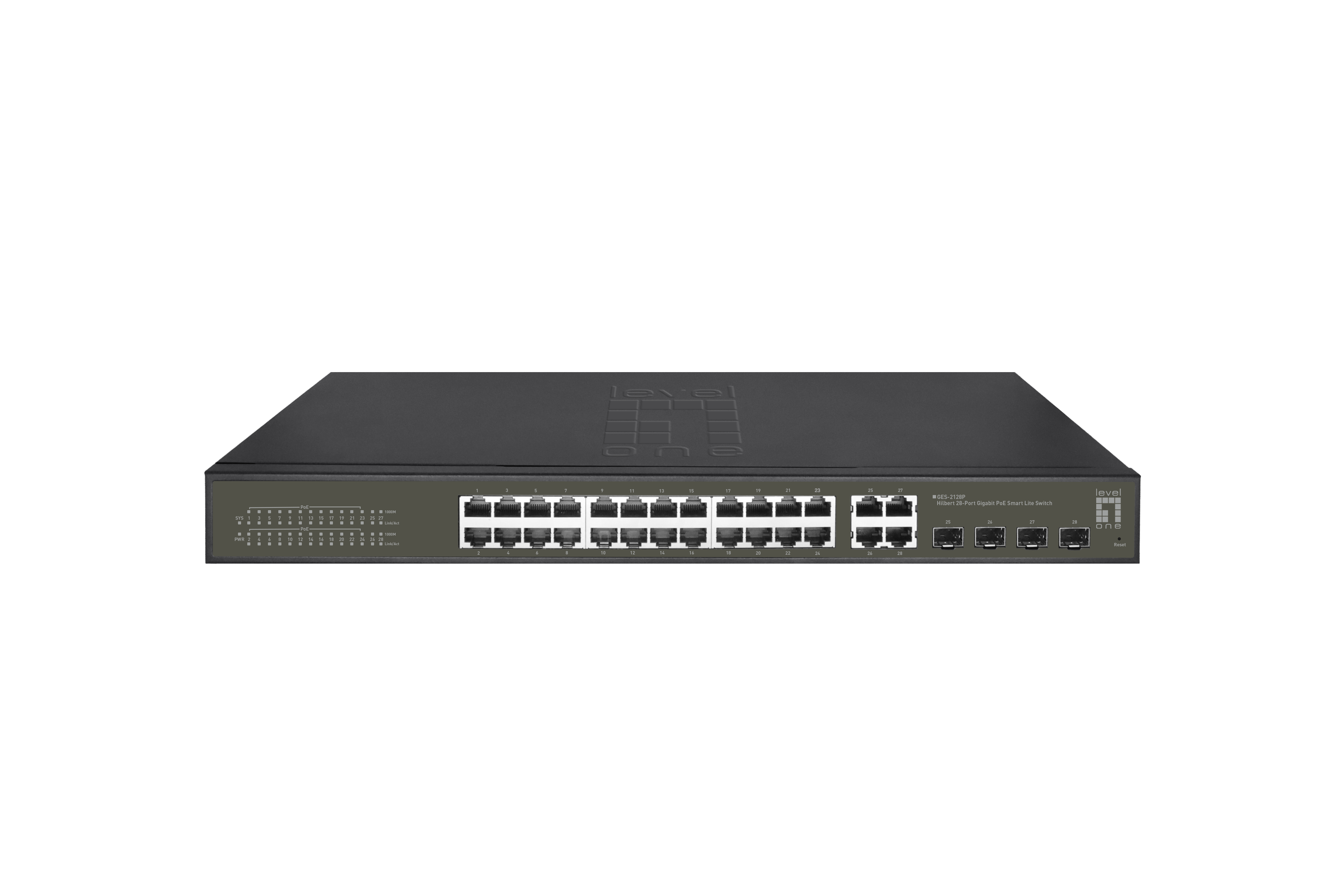 Image of LevelOne Hilbert 28-Port Gigabit PoE Smart Lite Switch, 24 PoE...