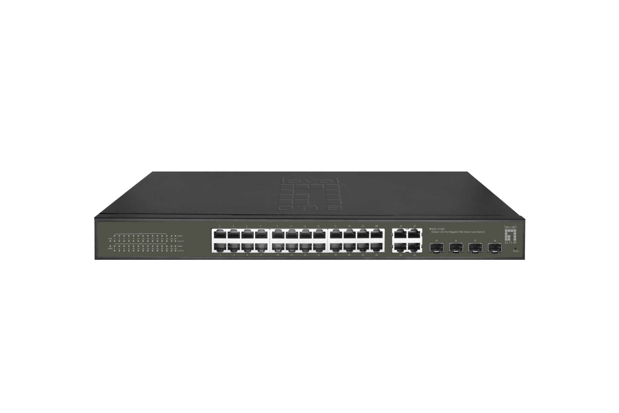 Photos - Switch LevelOne Hilbert 28-Port Gigabit PoE Smart Lite , 24 PoE Outputs GES 