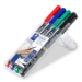 Staedtler Lumocolor 313 WP4 permanent marker Black, Blue, Green, Red 4 pc(s)