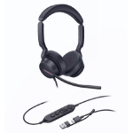 Yealink UH46 Dual UC USB-C/A Unified  Communications  USB  Wired  Headset 3-Noise-Canceling Microphones 35mm Speaker Busylight Leather Controller