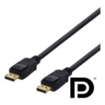 Deltaco DP-1020D DisplayPort cable 2 m Black