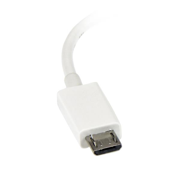 StarTech.com 5in White Micro USB to USB OTG Host Adapter M/F
