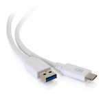 C2G 6ft (1.8m) USB-C® to USB-A 3.2 Gen 1 (5Gbps) Cable M/M - White