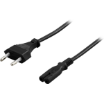 Deltaco DEL-109A power cable Black 2 m CEE7/14 C7 coupler