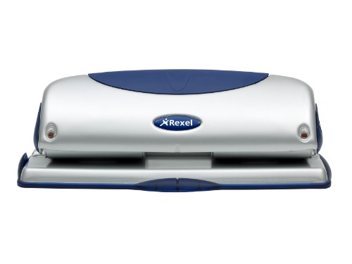 Rexel Precision 425 4 Hole Punch Silver/Blue