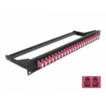 DeLOCK 19″ Fibre Patch Panel 24 port LC Duplex violet