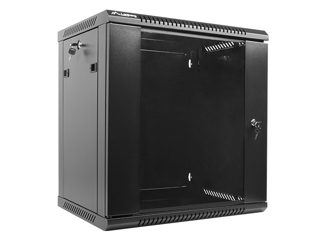 Photos - Server Cabinet Lanberg WF01-6412-10B rack cabinet 12U Wall mounted rack Black 