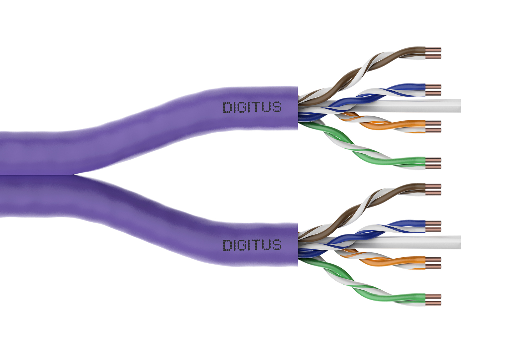 Digitus CAT 6 U/UTP data cable - installation cable, 500 m, duplex, Dca-s2,d2,a1