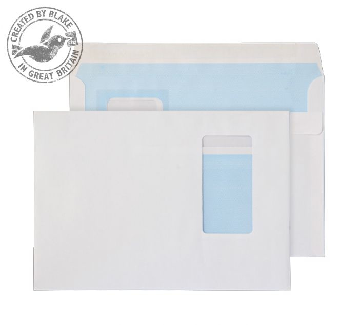 Blake White Window Self Seal Wallet C5 162x229mm 100gsm (Pack 500)