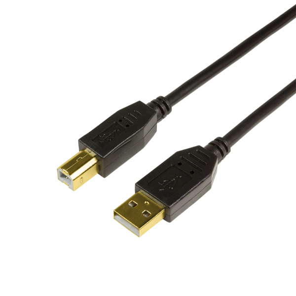 LogiLink CUB1102 USB cable 2 m USB 2.0 USB A USB B Black