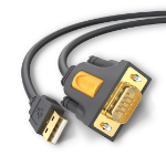 Ugreen 20210 serial cable Black 1 m USB 2.0 RS-232