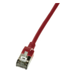 LogiLink Slim U/FTP networking cable Red 0.5 m Cat6a U/FTP (STP)