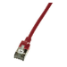 LogiLink Slim U/FTP networking cable Red 0.5 m Cat6a U/FTP (STP)