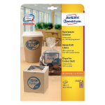 Avery L7103-25 self-adhesive label Oval Permanent Brown 450 pc(s)