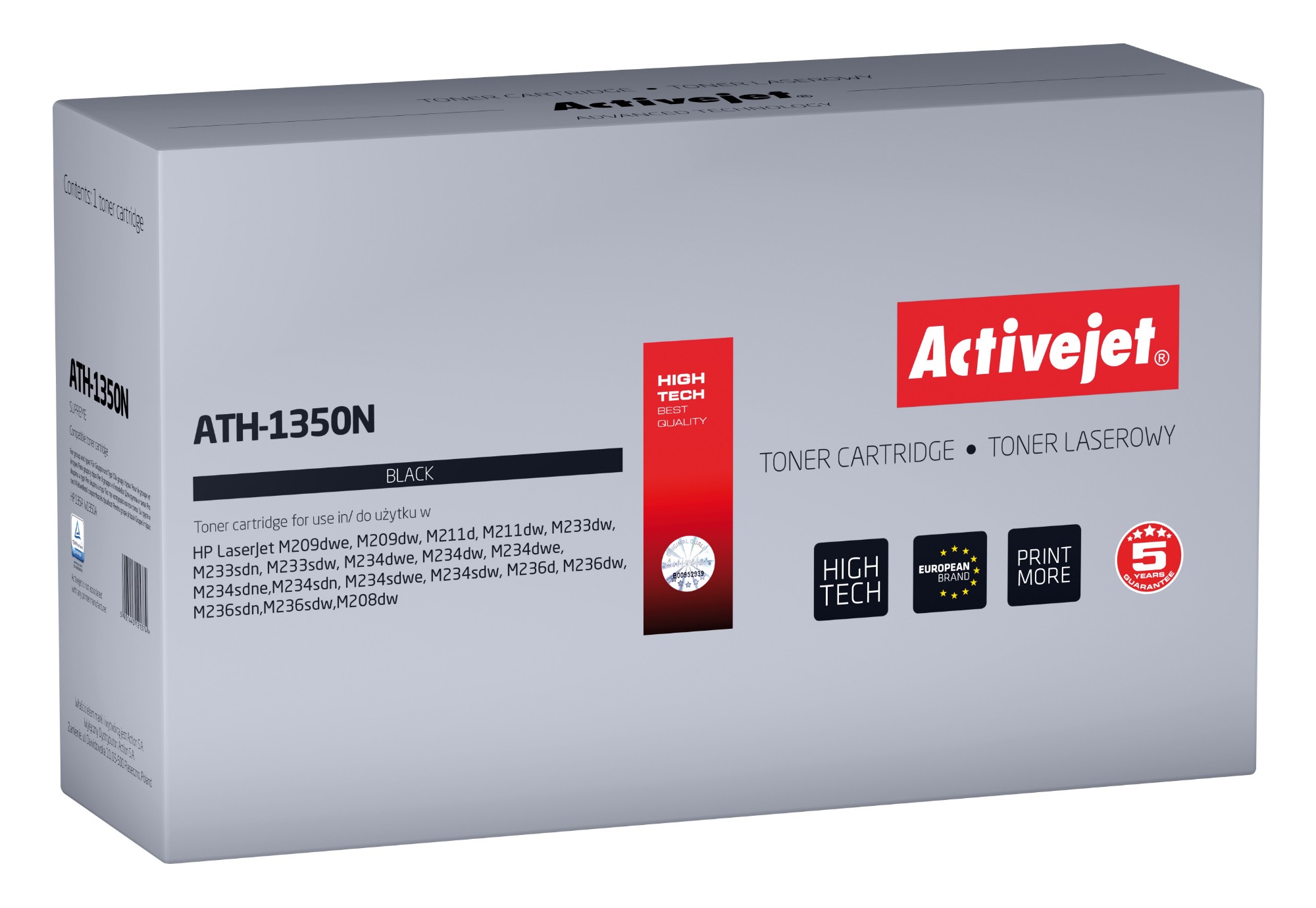 Activejet ATH-1350N Tonerkassett 1 styck Kompatibel Svart