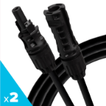 Staubli Pre-Crimped 4mm DC Cable with MC4 EVO 2-1 Connector 10M - Pack of 2