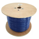 8WARE 350m CAT6 Cable Roll Blue Bare Solid Copper Twisted Core PVC Jacket >305m Cable Roll on Wooden Rell