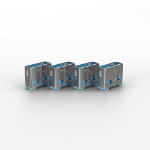 Lindy 40452 bloqueur de port Bloqueur de port + clé USB Type-A Bleu Acrylonitrile-Butadiène-Styrène (ABS) 5 pièce(s)