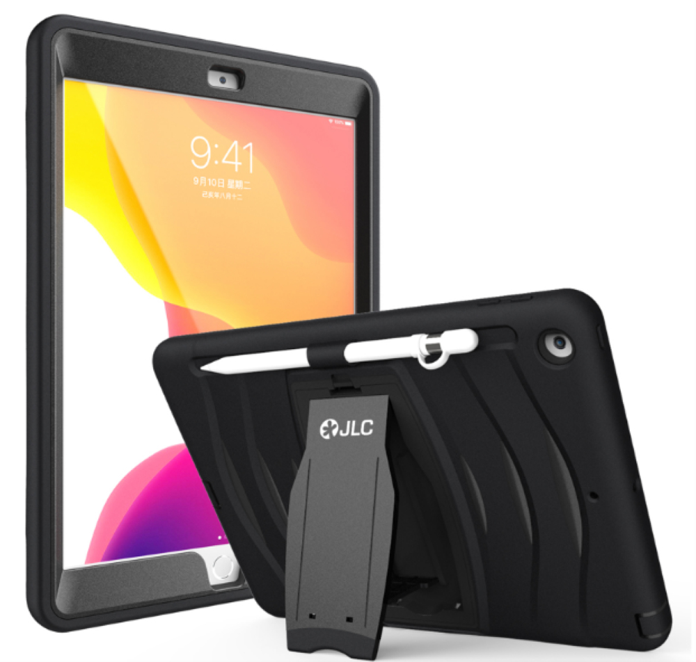 JLC Apple iPad 10.2 2021 9th Gen Turtle Case with Screen - Black