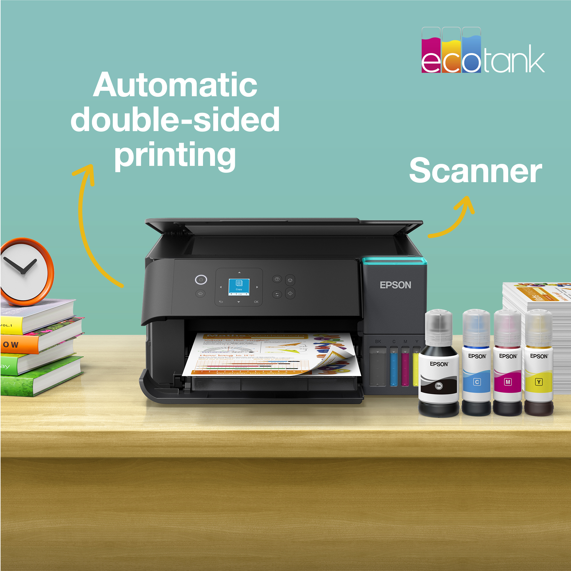 Epson EcoTank ET-2951 Wireless Colour 3-in-1 Inkjet Printer C11CL41403