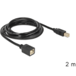 DeLOCK USB2.0-B - USB2.0-B, 2m USB cable USB B Black