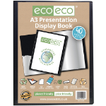 Eco Eco A3 50% Recycled 40 Pocket Presentation Display Book - Single