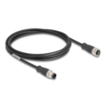 DeLOCK M12 Cable A-coded 8 pin male to female PVC 2 m