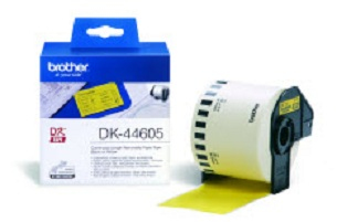 Image of Brother DK-44605 DirectLabel Etikettes yellow Paper 62mm x 30,48m...