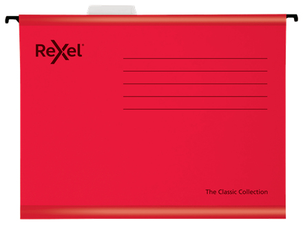 Image of Rexel 2115589 hanging folder A4 Cardboard Red