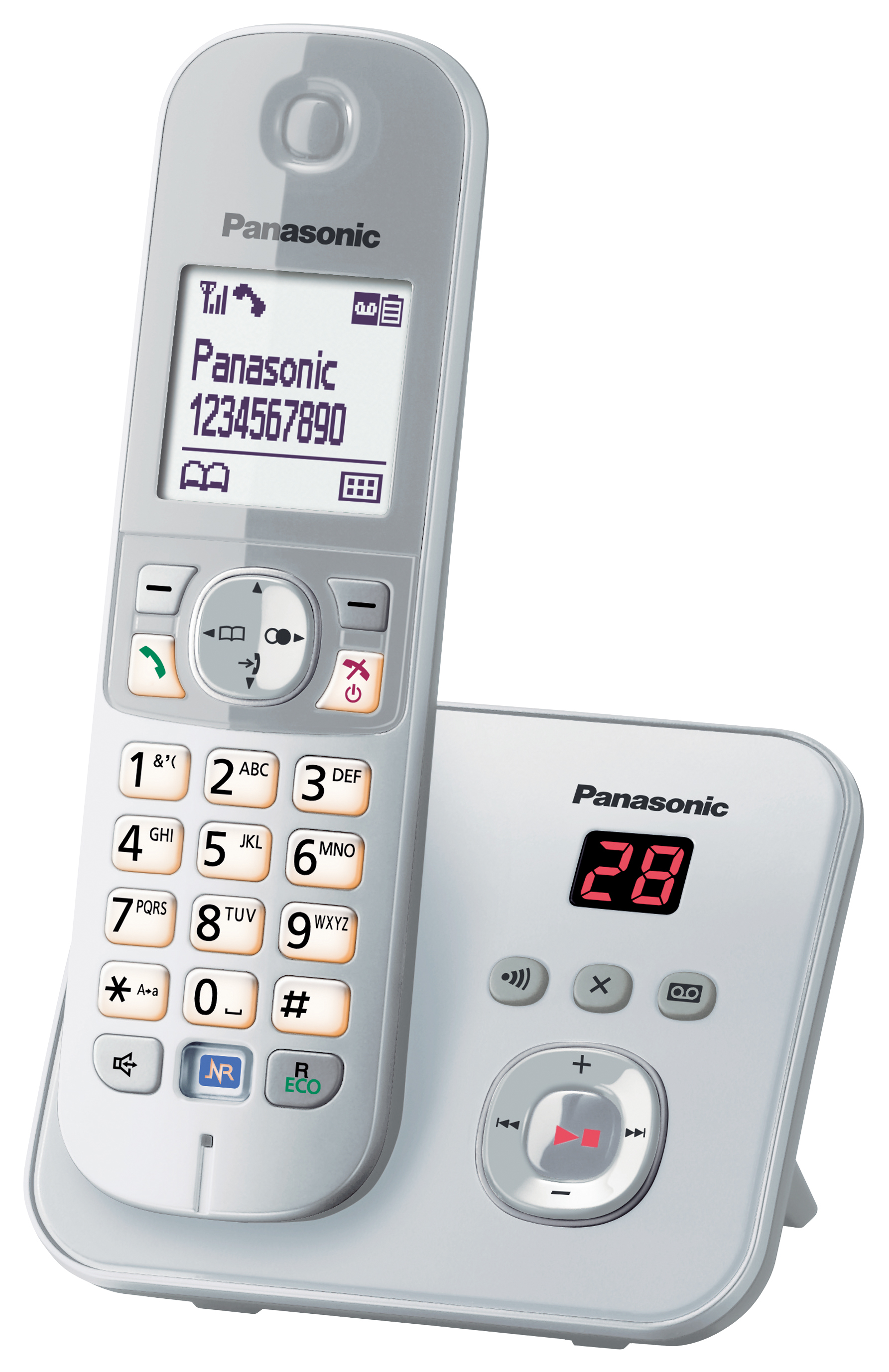 Image of Panasonic KX-TG6821GS telephone DECT telephone Caller ID Silver