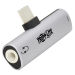 Tripp Lite U437-001-C-V2 cable gender changer USB Type-C 3.5mm + USB Type-C Silver
