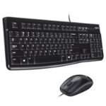 Logitech Desktop MK120 keyboard USB QWERTZ Swiss Black 920-002559