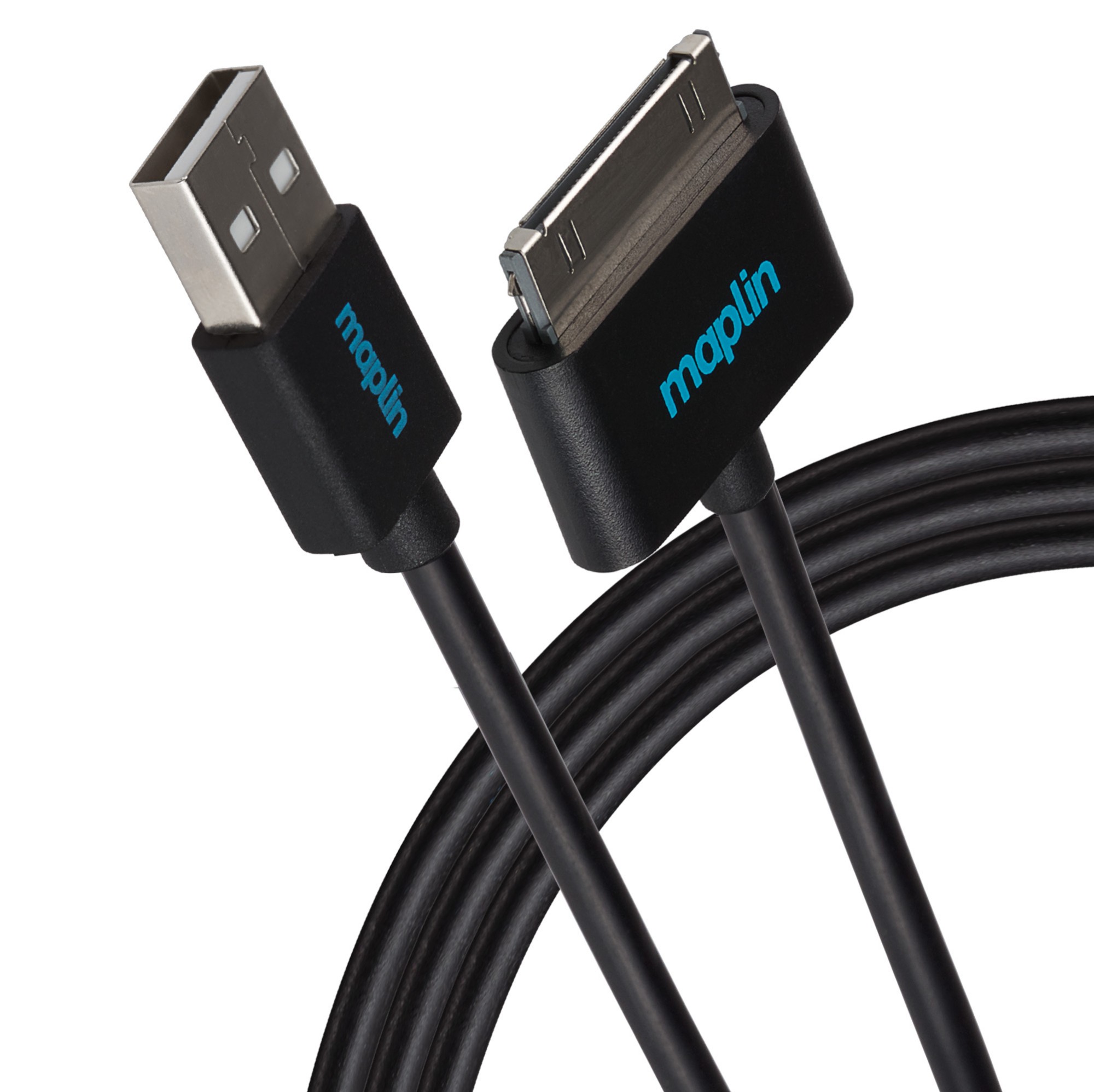 30 Pin Samsung Connector to USB-A Cable 1.5m Black thumbnail