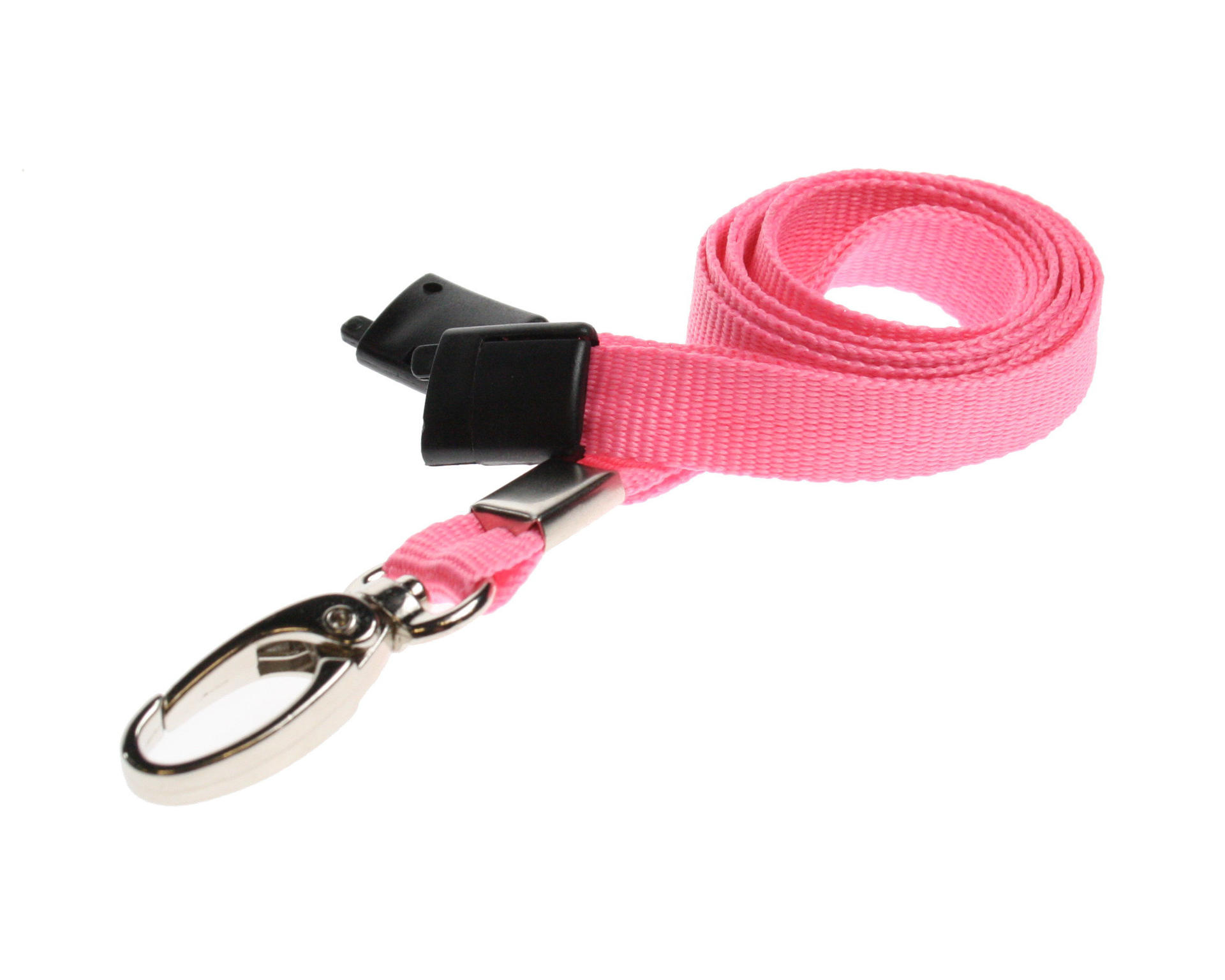 Image of Digital ID 10mm Recycled Plain Pink Lanyards with Metal Lobster...