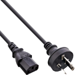 InLine power cable, Australia to 3pin IEC C13 male, 1.8m