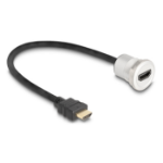 DeLOCK 88180 HDMI kabel 0,3 m HDMI Type A (Standaard) Zwart, Zilver