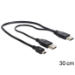 DeLOCK 83178 cable USB 0,3 m USB 2.0 2 x USB A Negro