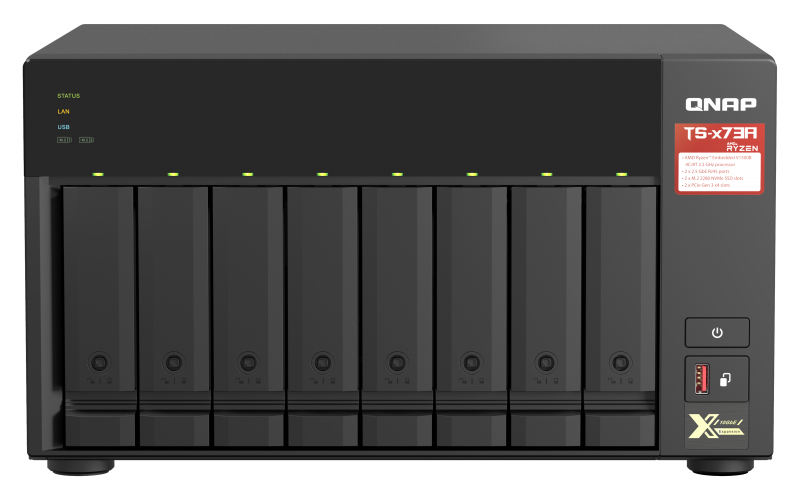 Image of QNAP TS-873A NAS Tower Ethernet LAN Anthracite V1500B