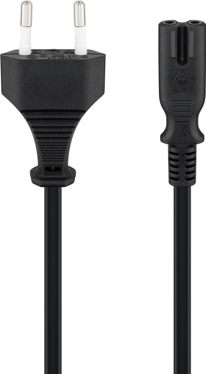 Image of Goobay 50084 power cable Black 1.5 m CEE7/16 C7 coupler