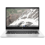 HP Chromebook x360 14 G1 35.6 cm (14") Touchscreen Full HD Intel® Pentium® Gold 8 GB DDR4-SDRAM 32 GB Flash Wi-Fi 5 (802.11ac) Chrome OS Silver