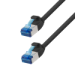 LogiLink Patch cable Cat.6A SLIM S/FTP LSZH, black,  0,50 m, SlimLine