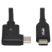 Tripp Lite U420-001-RA USB-C Cable (M/M) - USB 3.2 Gen 1, (5 Gbps), Thunderbolt 3 Compatible, Right-Angle Plug, 1 ft. (0.3 m)