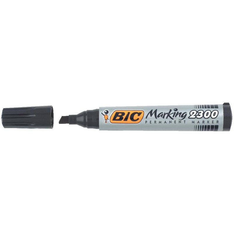 Image of BIC Marking 2300 permanent marker Chisel tip Black 12 pc(s)