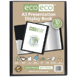 Eco Eco A3 50% Recycled 10 Pocket Presentation Display Book - Single