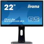 iiyama ProLite B2283HS-B3 LED display 54.6 cm (21.5") 1920 x 1080 pixels Full HD Flat Matt Black